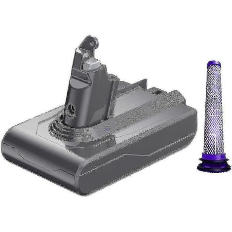 Compatible avec la batterie Dyson V6 21,6 V DC62, accessoires pour aspirateur sans fil, compatible avec les modèles V6, SV04, SV03, DC58, DC59, DC61 et DC74. (1/5)