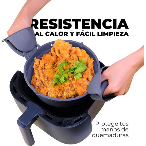 Gants de cuisine en silicone (lot de 2) Gants de cuisine, accessoire idéal pour les friteuses à air chaud, durables, résistants à la chaleur, doux, adhésifs et faciles à nettoyer. (1/5)
