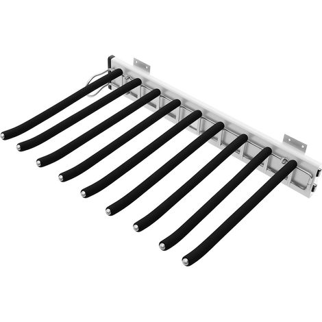 Penderie à pantalons télescopique – 9 barres, charge 14-16 kg, coulisse silencieuse – Pour dressing, armoire, placard – Noir/argent