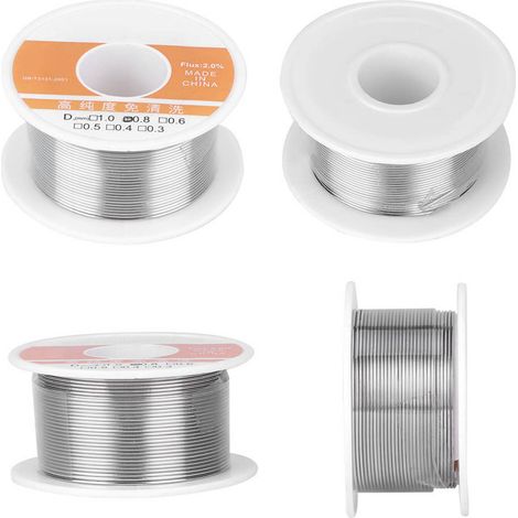 4 fils d'étain haute pureté sans nettoyage pour fer à souder, accessoires de soudage 0,8 mm (1/5)