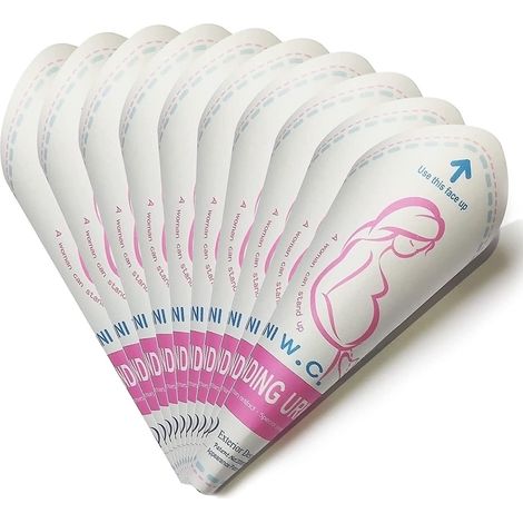 Urinoir portable pour femmes - Lot de 50 - Utilisation debout ou accroupie pour les voyages, le camping et la randonnée (1/5)