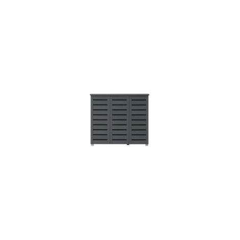 Large 3 Door Shoe Cabinet Storage Unit Multiple Dark Grey (1/4)