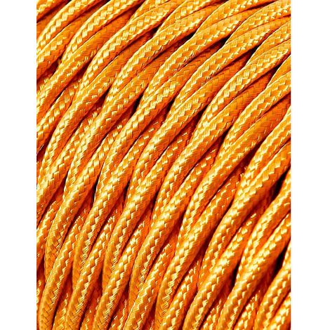 Carrete cable textil trenzado h03vv-f 2 x 0,75 mm² oro oscuro, 25 m (1/3)