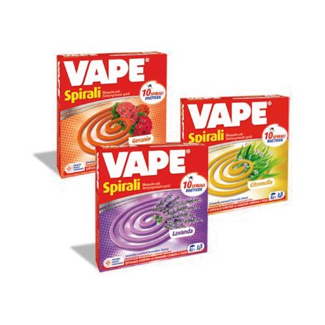 INSETTICIDA SPIRALE ZANZARE VAPE CF.10PZ PROFUM. ASSORT. (1/4)
