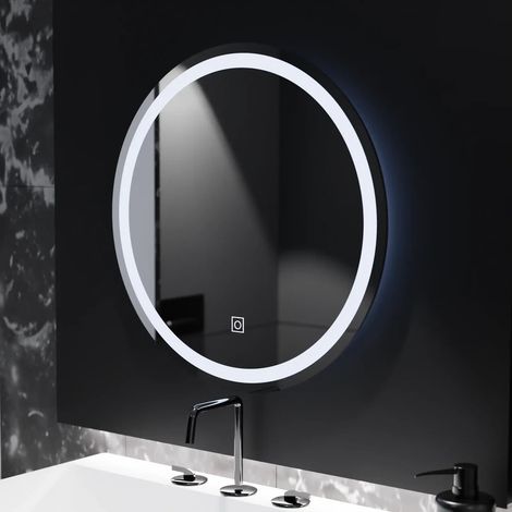 Miroir LED salle de bain Rond 70cm Verre Basic Touch (1/4)