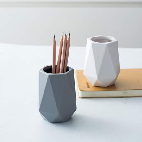 Portapenne da scrivania, elegante e semplice contenitore per la scrivania, portapenne realizzato in silicone organico di alta qualità e resistente alle crepe.