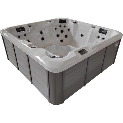 Kinedo - Home Serenity - 5 places - 199x199x78 cm - 35 jets d'eau – Massage relaxant et tonique – Cascade intégrée et diffuseur d'arômes (1/5)
