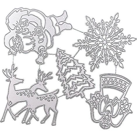 Pochoir Découpe Métal Élan Arbre de Noël DIY Album Scrapbooking Carte Empreinte Décor Artisanat (1/4)