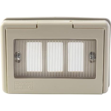 PLACCA PER ESTERNO CON PORTELLO IP44 3P AVORIO MAURER
