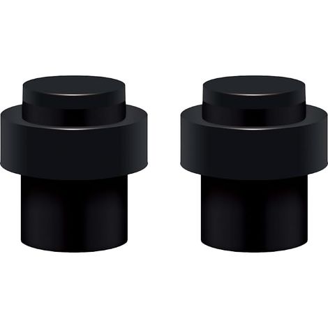 Butée de Porte Sol, Hauteur 45mm, Arrêts de Portes en Acier Inoxydable avec Vis, Butoir Porte Noir (1/5)