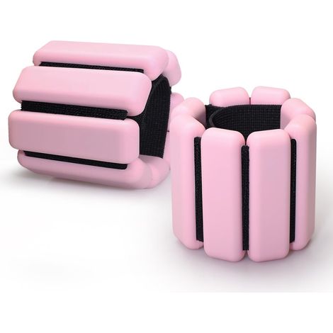 2 PCS Poids de Poignet réglables Poids de Cheville réglables pour poignet et cheville Bracelet de Remise en Forme pour yoga, Pilates, course, natation et musculation (1/5)