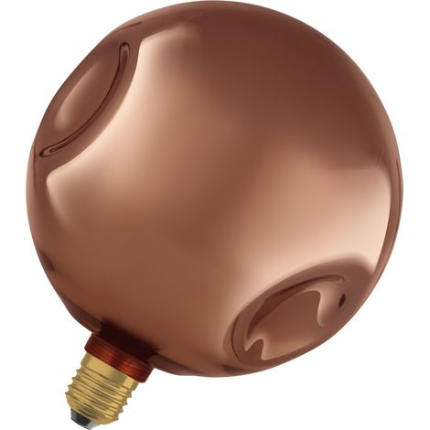 OSRAM Lampe LED en verre  DECOR FLAT Electro Retro, grande Ø 200 mm, rose, E27, 3,5 W, 300 lm, 2 700 K, blanc chaud, electroball