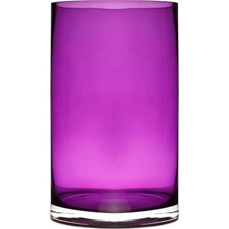 Vase cylindrique en Verre coloré – Couleurs Assorties – Dimensions diam. 12,5 cm Hauteur 20 cm (1/4)