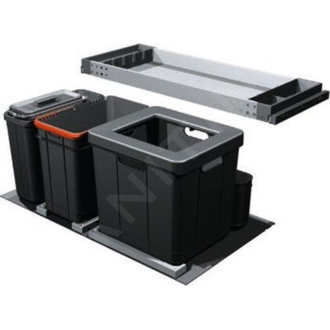 Franke Poubelle tri sélectif - Poubelle encastrable Composta 350-90 121.0307.528 (1/2)