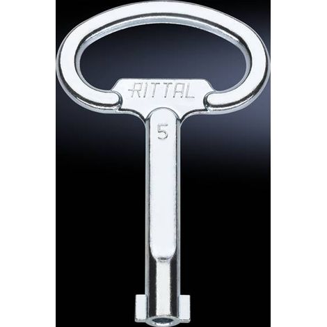 Clé de meuble pour armoires de distribution – Panneton double en acier – 1 pièce – Pour dispositifs de verrouillage – Rittal (1/4)