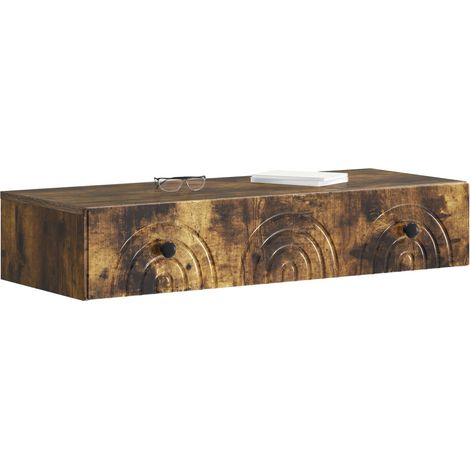 Maison Exclusive - Tavolino da Parete Laterale Rovere Fumo 87,5 x 34,5 x 17 cm