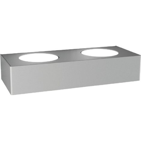 Applique moderno top light area 1127 a2 gx53 led monoemissione lampada parete, finitura metallo grigio