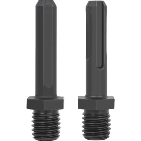 Lot de 2 adaptateurs M14 filetage extérieur pour foret diamant, SDS Plus et tige triangulaire adaptateur avant foret diamanté M14, adaptateur pour perceuse M14 filetage M14