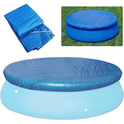 183 cm de Diamètre Bâches/Couverture de Protection avec Attaches en Corde,Bâche Durable Antipoussière Coupe-Vent pour Piscines Hors Sol Rondes (1/5)