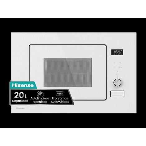 Hisense BIM320G52WG - Horno Microondas Integrable 20 Litros Con Grill Blanco