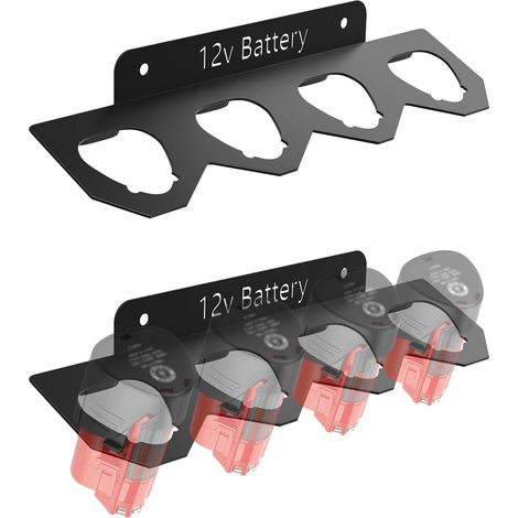 Supporto da parete per batteria in metallo, dispositivo di accumulo della batteria, 12 V (1/5)
