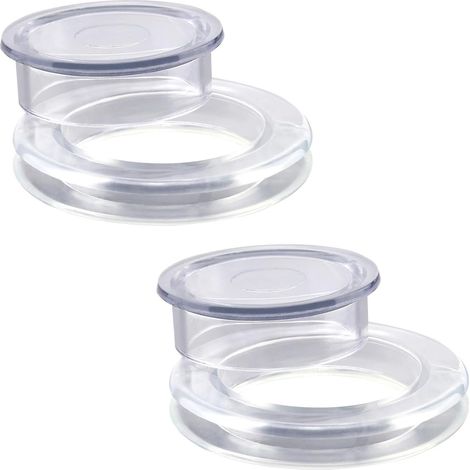 CCYKXA5cm 2 Ensembles Patio Anneau De Trou De Table De Parapluie Et Ensemble De Capuchons Silicone Transparent y Compris 2 Anneaux Et 2 Capuchons (1/5)