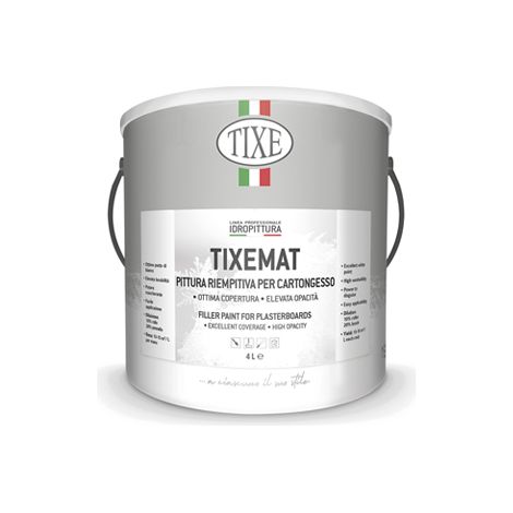 Tixe tixemat 4lt idro pittura bianca opaca riempitiva supercoprente per interni (1/5)