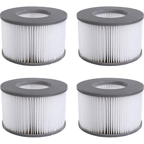 Lot de 4 filtres de rechange pour piscine et spa MSPA cartouches filtrantes pour système de filtration de spa gonflable et entretien de la piscine (1/5)