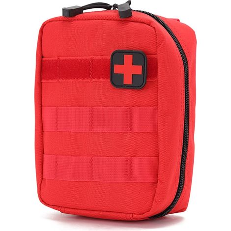 Trousse de premiers secours, QttvbTna, polyester, 15 x 8 x 20 cm, rouge (1/5)