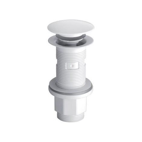 Bonde de lavabo universelle Up-Down blanche recoupable jusqu'à 90 mm – Système de nettoyage facile – WA32006