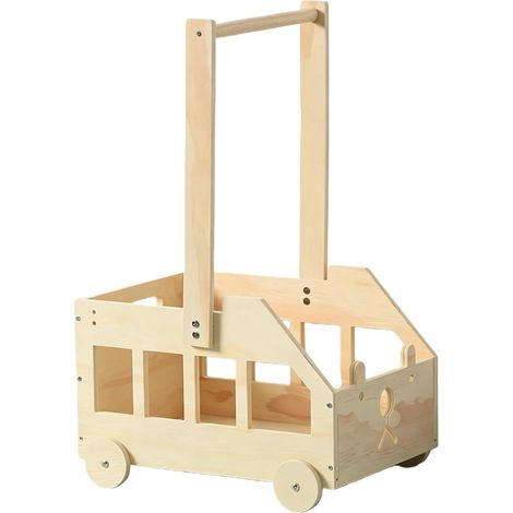 Panier en bois pour fête prénatale avec tringle à vêtements et cintres - Boîte de rangement décorative pour fête d'enfant, grossesse, cadeau de nouveaux parents (voiture) (1/5)