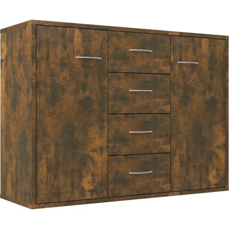 Maison Exclusive - Aparador madera contrachapada color roble ahum