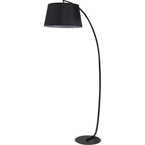 Lampada da terra ad arco - Lampada ad arco moderna in metallo - Lampada da terra in metallo nero effetto lino (disponibile in loco) (1/5)
