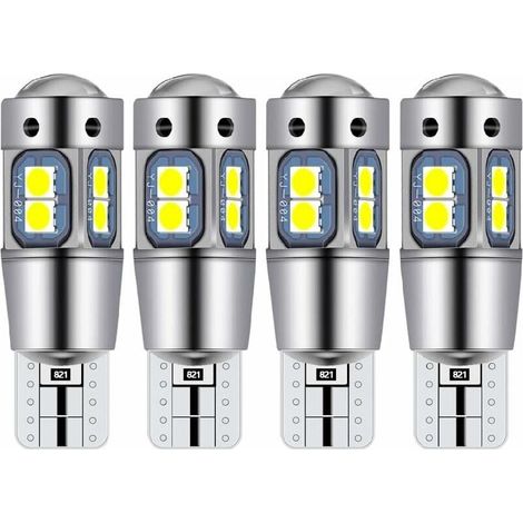 T10 W5W LED-Lampe für LED-Innenraumbeleuchtung im Auto, geeignet für Kennzeichenbeleuchtung, Seitenleuchten, Positionsleuchten und Innenraumbeleuchtung (4 Stück) (1/5)