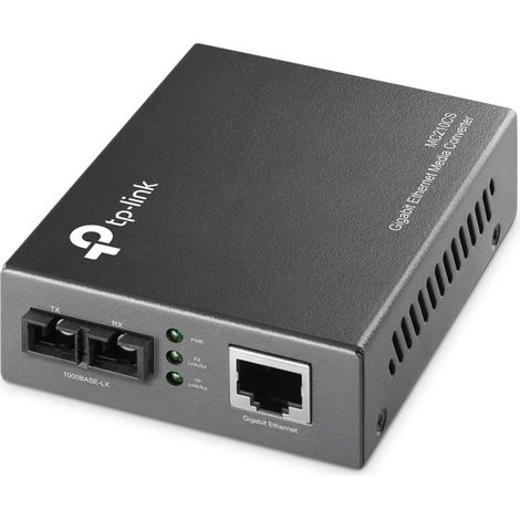 TP-Link Gigabit Single-Mode Media Converter, Complies with IEEE 802.3ab and IEEE 802.3z Extends Fiber Distance Up to 20 km (MC210CS) (1/5)