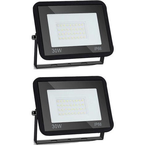 30W LED-buitenverlichting, LED-schijnwerpers, buitenverlichting, voor tuinen en garages, 16,513,53 cm, zwart, aluminium materiaal (1/5)