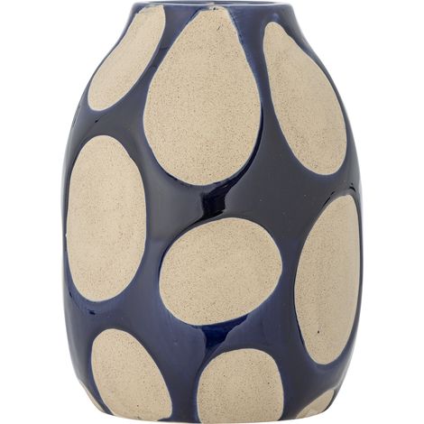 Bloomingville - Bashir Vase - Blue - Stoneware