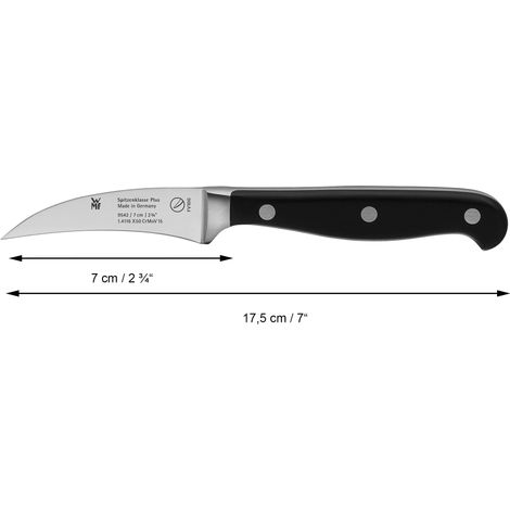 WMF Spitzenklasse Plus Coltello da Preparazione, con Tecnologia Performance Cut, Acciaio Inossidabile, Nero, 7 cm (1/5)