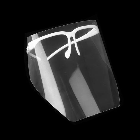 Visière de Protection Faciale Transparente Résistante Masque Facial Dentaire Détachable pour Activités Quotidiennes et Travail Blanc (1/5)