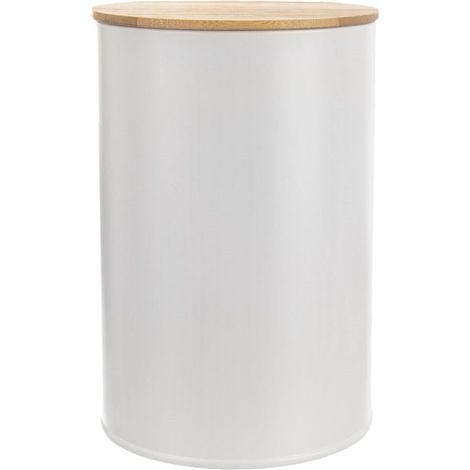 Whiteline Metall-Lebensmittelbehälter mit Bambusdeckel, 800 ml (1/5)