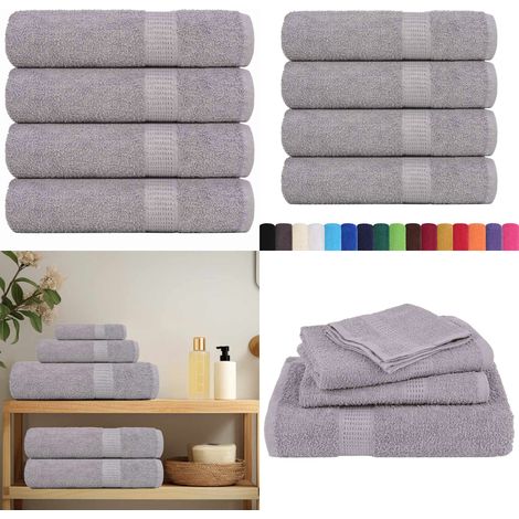 vidaXL Badetücher 4 Stk. Grau 100x150 cm 360 g/m² 100% Baumwolle (1/5)