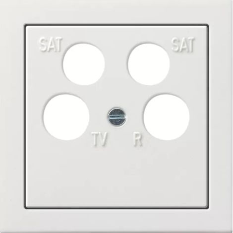Gira Zentralpl. 4f Flächenschalter Reinweiß 0259112 (1/2)