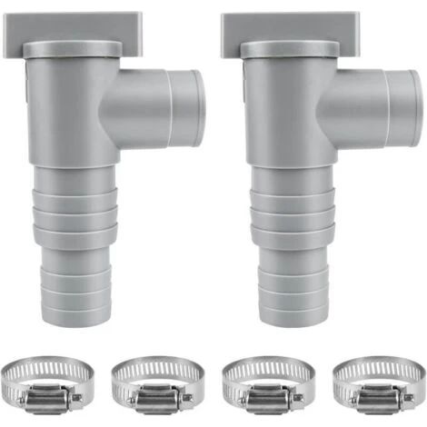 Vanne d'arrêt de piscine 32 mm, vanne d'entretien de piscine avec 4 colliers de serrage, accessoires d'entretien pour piscines hors sol (1/5)