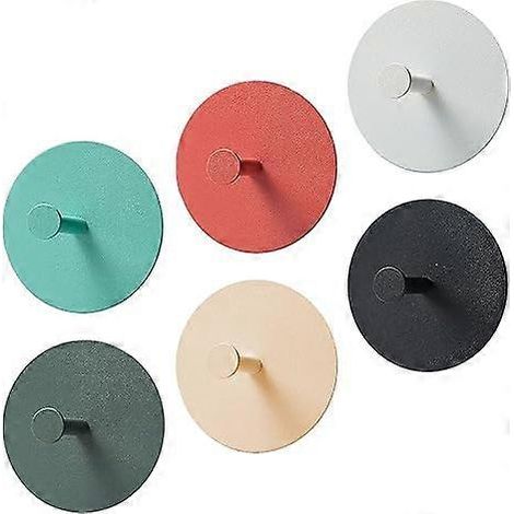 Selbstklebender Wandhaken für Handtücher, Bademäntel, Mäntel, Schlüssel und Hüte. Geeignet für Eingangsbereich, Tür, Badezimmer, Schlafzimmer und Küche. Nordisch-minimalistischer Stil (mehrfarbig). (1/5)