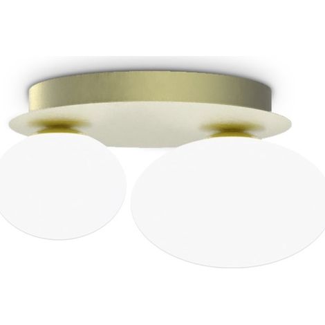 Ideal Lux Applique moderna NINFEA 2 luci G9 ottone vetro metallo