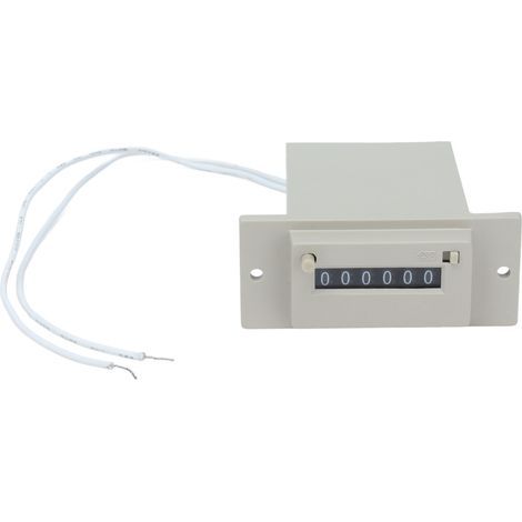 Compteur électromagnétique 0-999999 totalisateur d'impulsions industriel à 6 chiffres pour Machine AC220V (1/5)