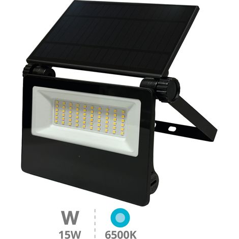 Proyector solar LED Kumira con sensor 15W 6500K IP65 Negro (1/5)