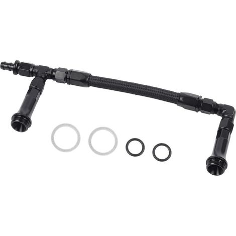 AN6 geflochtene Doppel-Kraftstoffleitung für Holley 4150 Vergaser (1/5)