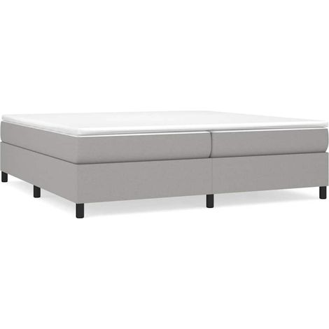 Maison Exclusive - Boxspringbettgestell Hellgrau 200x200 cm Stoff (1/5)