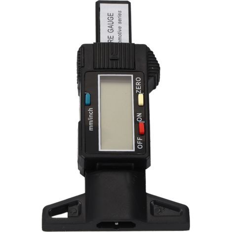 Misuratore digitale di profondità del battistrada per pneumatici auto, strumento di misurazione da 0-25,4 mm, calibro, schermo LCD, nero (1/5)